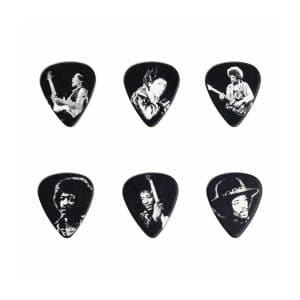 Dunlop – Jimi Hendrix – Silver Portrait Pick Tin – 12 Picks – Heavy 3