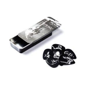 Dunlop - Jimi Hendrix - Silver Portrait Pick Tin - 12 Picks - Medium