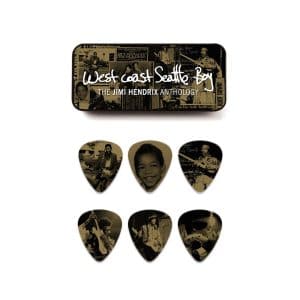 Dunlop – Jimi Hendrix – West Coast Seattle Boy Pick Tin – 12 Picks – Heavy 2