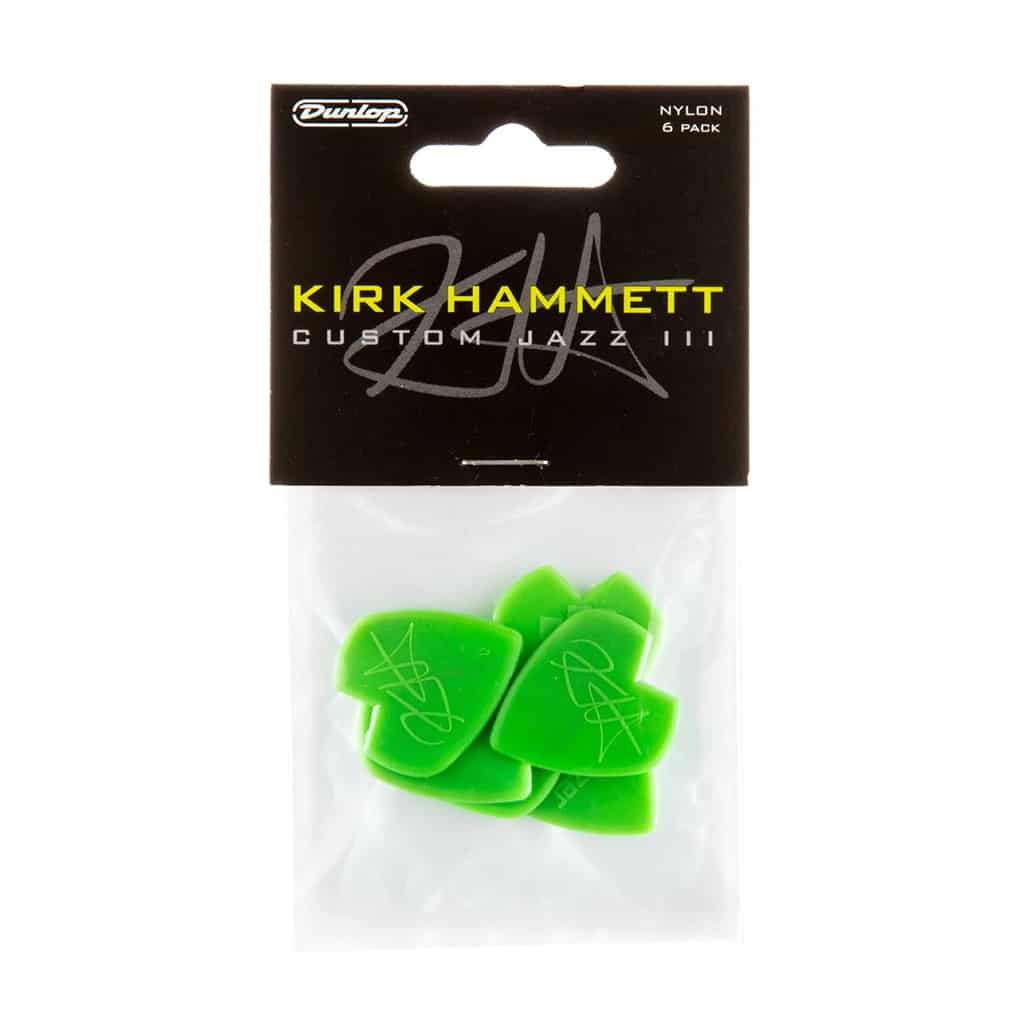 Dunlop – Kirk Hammett – Custom Jazz III – 6 Guitar Picks – Green – 1