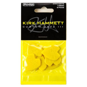 Dunlop - Kirk Hammett - Custom Jazz III - 6 Guitar Picks - Yellow - 1.38mm