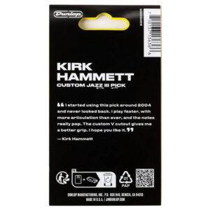 Dunlop – Kirk Hammett – Custom Jazz III – 6 Guitar Picks – Yellow – 1