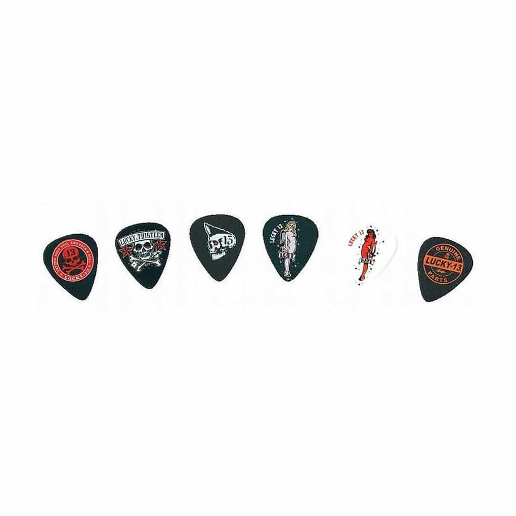 Dunlop – Lucky 13 – L13BP – 6 Tortex Picks – Plectrums – 0