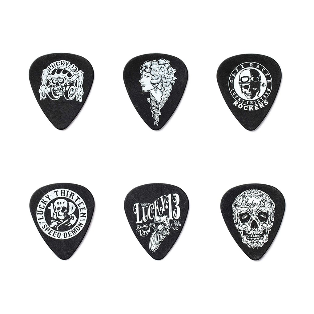 Dunlop – Lucky 13 – L13CP – 6 Tortex Picks – Plectrums – 0