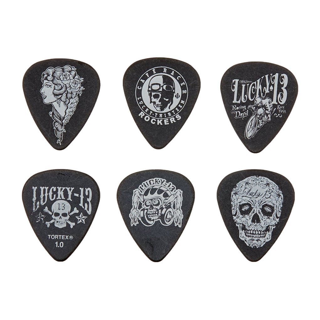 Dunlop – Lucky 13 – L13CP – 6 Tortex Picks – Plectrums – 1