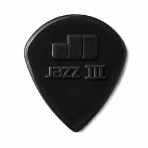 6 x Dunlop Nylon Jazz III Guitar Picks - Black Stiffo - 1.38mm