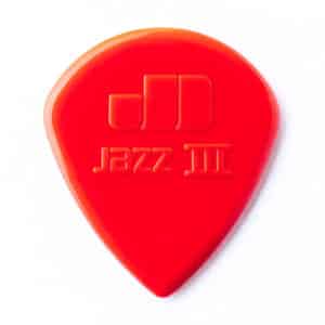 6 x Dunlop Nylon Jazz III Guitar Picks – Red- 1