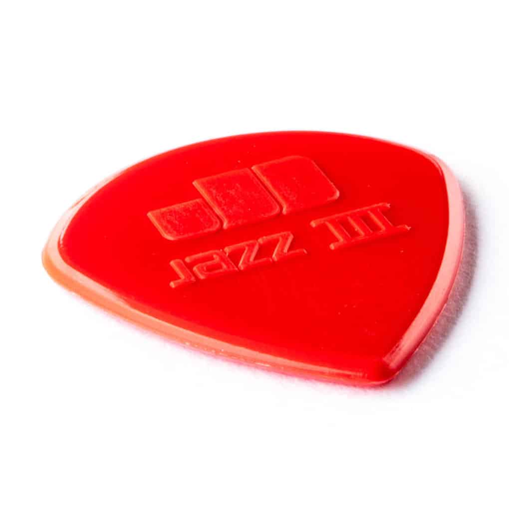 6 x Dunlop Nylon Jazz III Guitar Picks – Red- 1