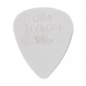 6 x Dunlop Nylon Standard Guitar Picks - White - 0.38mm
