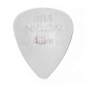 6 x Dunlop Nylon Standard Guitar Picks - White/Cream - 0.46mm