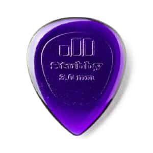 6 x Dunlop Lexan Small Stubby Jazz Guitar Picks – Purple – 3