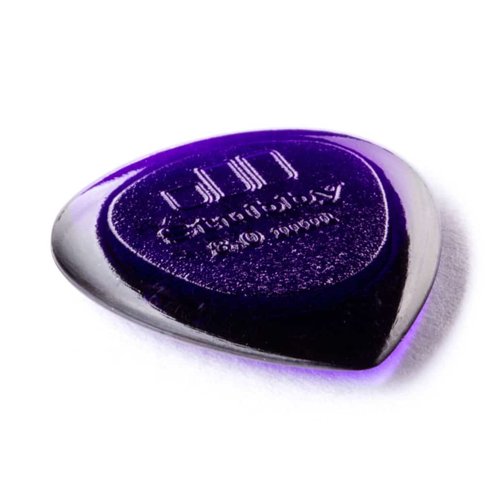 6 x Dunlop Lexan Small Stubby Jazz Guitar Picks – Purple – 3