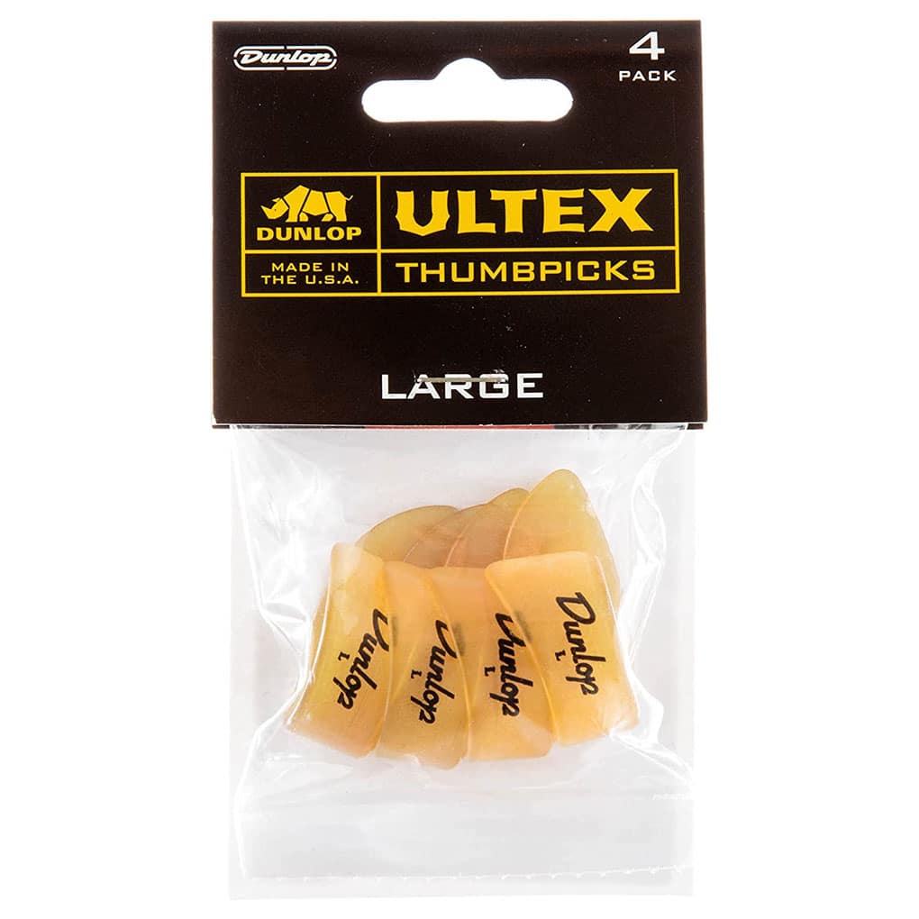Dunlop – Ultex Thumb Picks – Gold – Large – 4 Pack 1