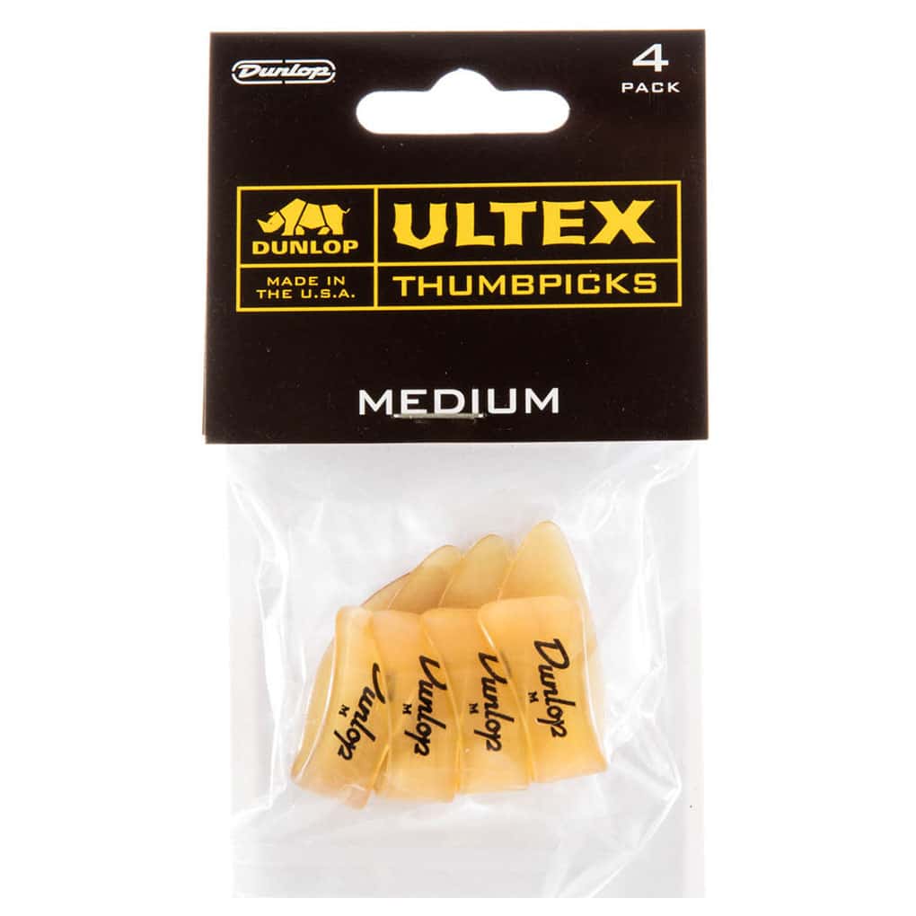 Dunlop – Ultex Thumb Picks – Gold – Medium – 4 Pack 1