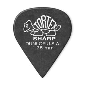 Dunlop - Tortex Sharp Guitar Picks - 1.35mm - Black - 12 Pack