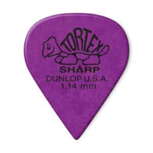 Dunlop - Tortex Sharp Guitar Picks - 1.14mm - Purple - 12 Pack