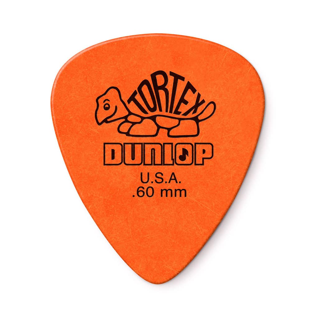 6 x Dunlop Tortex Standard Guitar Picks – Orange – 0