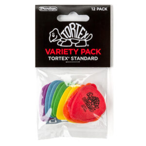 Dunlop - Variety Pack - Guitar Picks - Tortex Standard - Assorted Colours & Gauges - 12 Pack