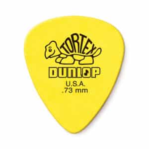 6 x Dunlop Tortex Standard Guitar Picks - Yellow - 0.73mm