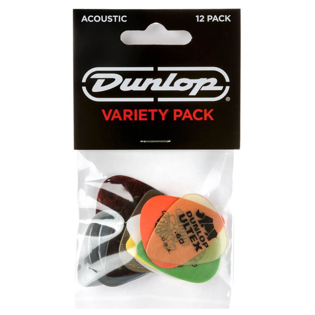 Dunlop – Variety Pack – Acoustic Guitar Picks – Assorted Colours – 12 Pack 1