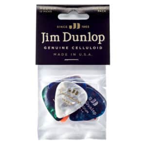 Dunlop - Variety Pack - Guitar Picks - Celluloid - Medium - Assorted Colours - 12 Pack