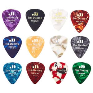 Dunlop – Variety Pack – Guitar Picks – Celluloid – Medium – Assorted Colours – 12 Pack 2