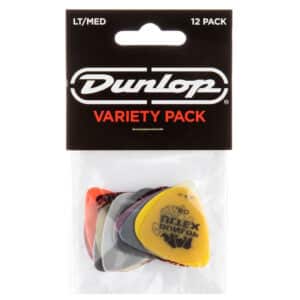 Dunlop - Variety Pack - Guitar Picks - Light/Medium - Assorted Colours - 12 Pack