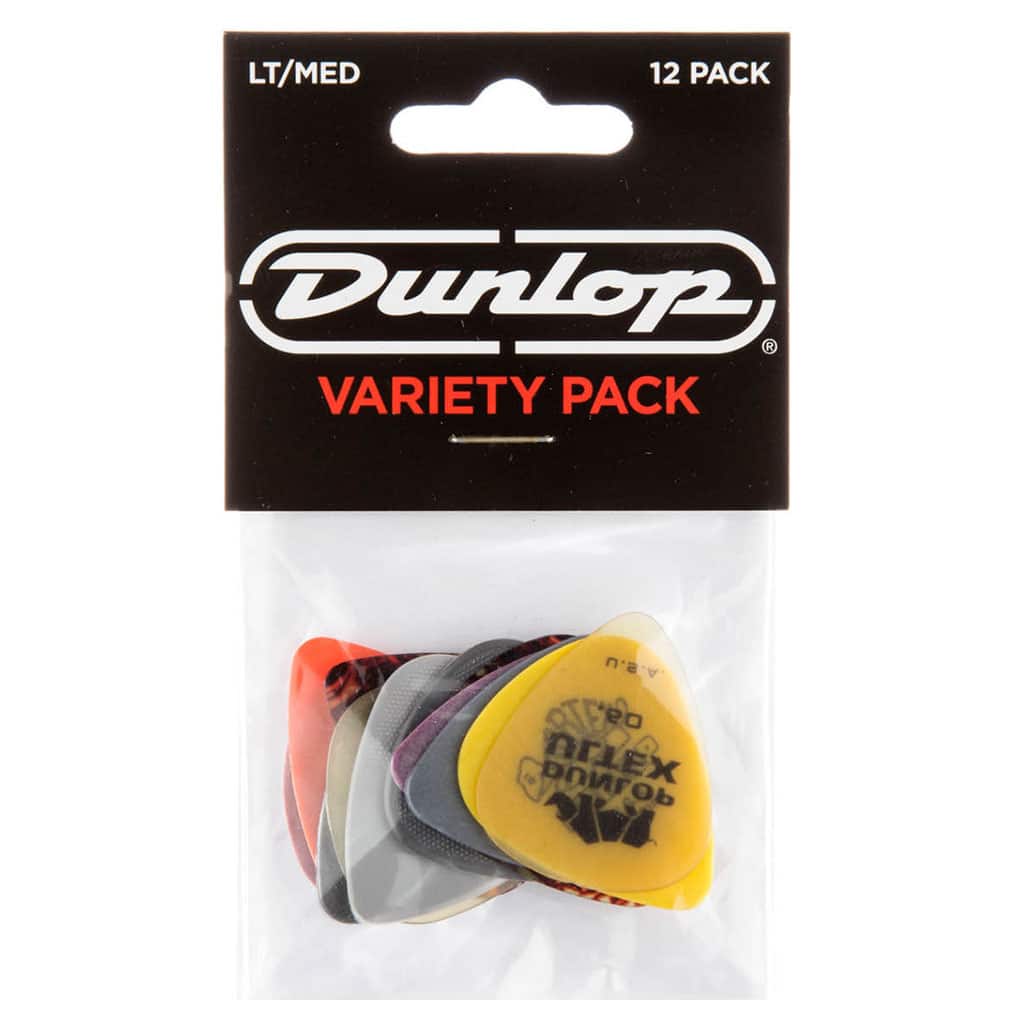 Dunlop – Variety Pack – Guitar Picks – Light/Medium – Assorted Colours – 12 Pack 1