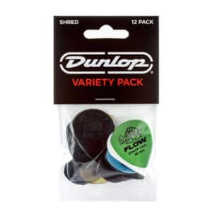 Dunlop - Variety Pack - Guitar Picks - Shred - Assorted Colours - 12 Pack
