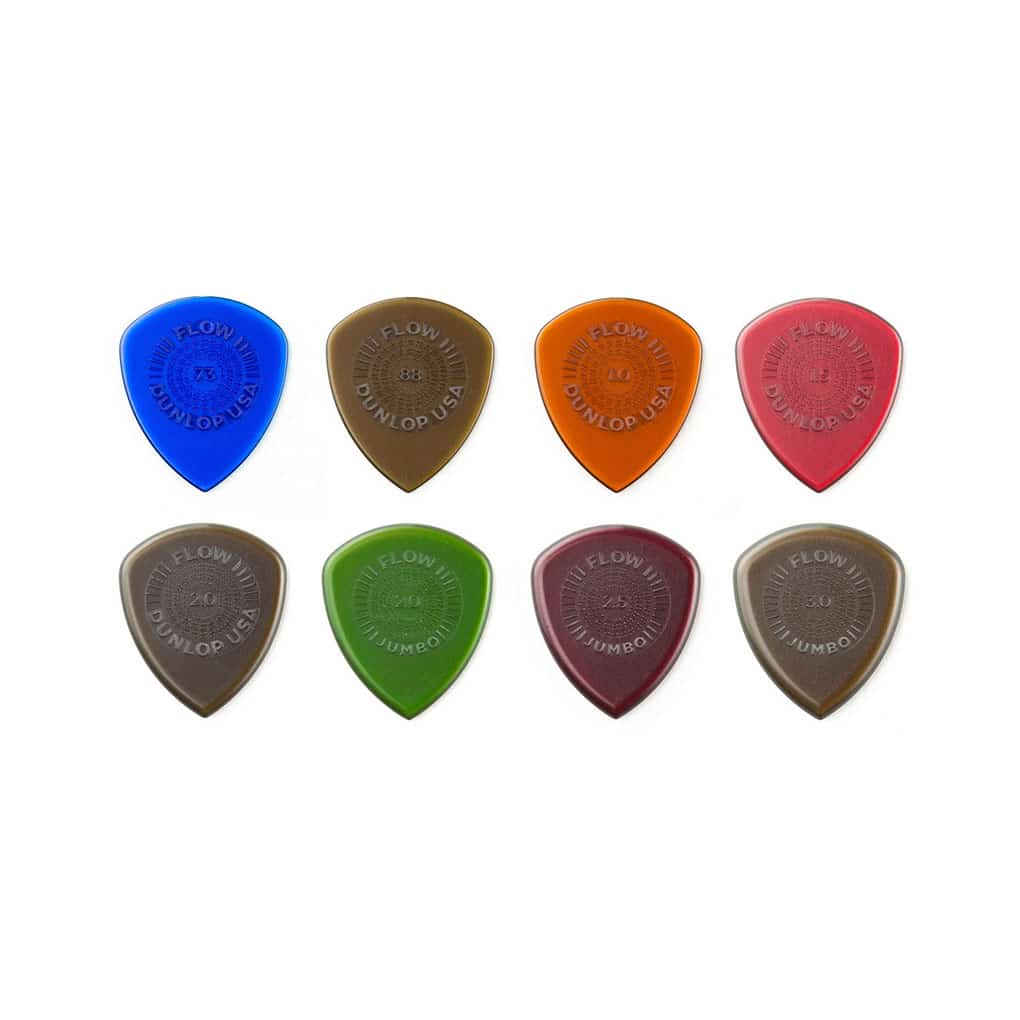 Dunlop – Variety Pack – Guitar Picks – Ultex Flow – Assorted Colours – 8 Pack 2