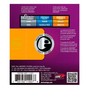 Elixir 11027 – Nanoweb 80/20 Bronze Acoustic Guitar Strings – Custom Light – 11-52 2