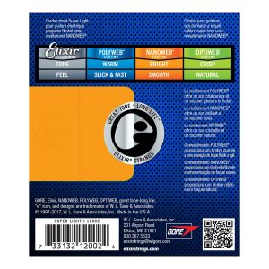 Elixir 12002 – Nanoweb Electric Guitar Strings – Super Light – 9-42 2