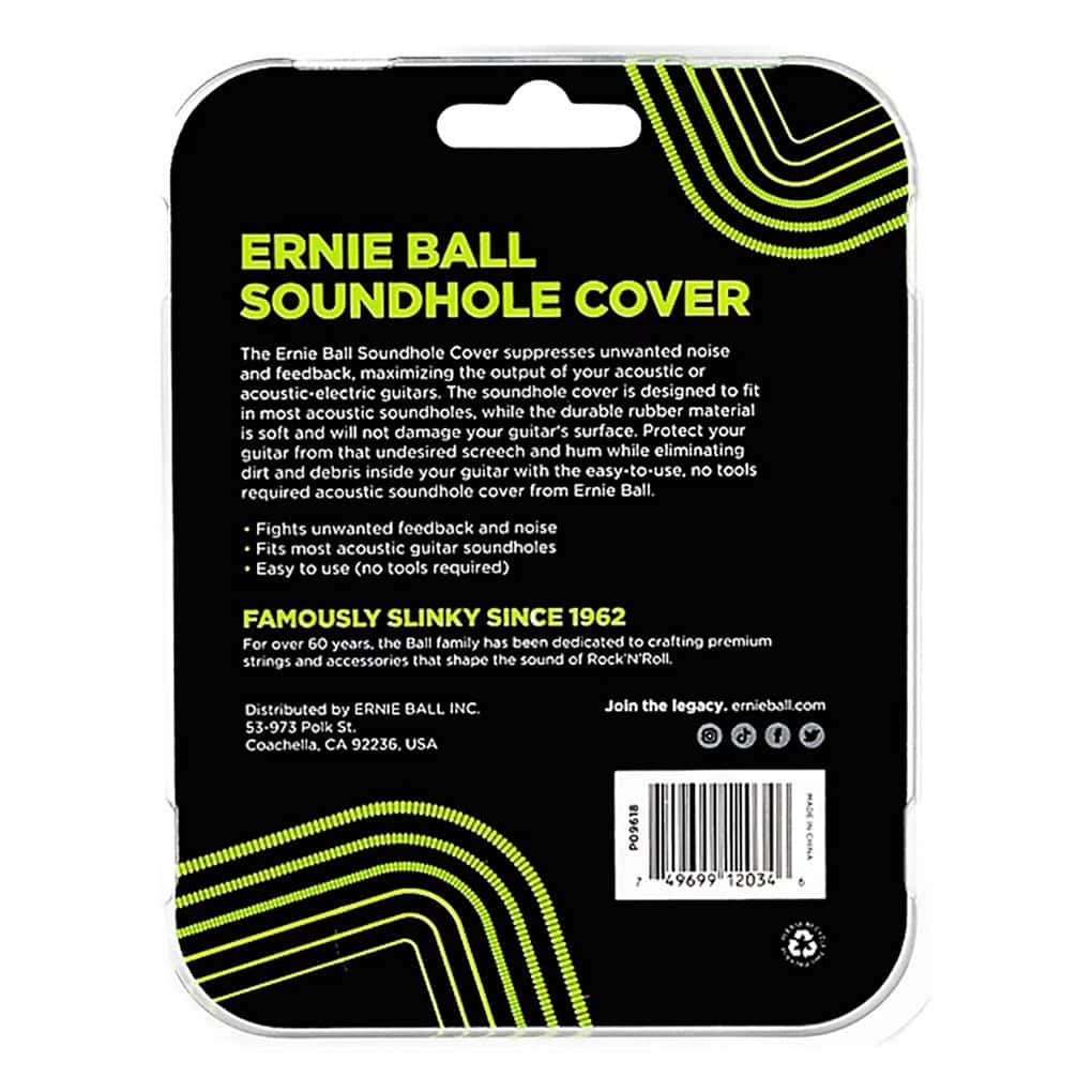 Ernie Ball – Soundhole Cover – Feedback Suppressor – For Acoustic Guitars – P09618 2