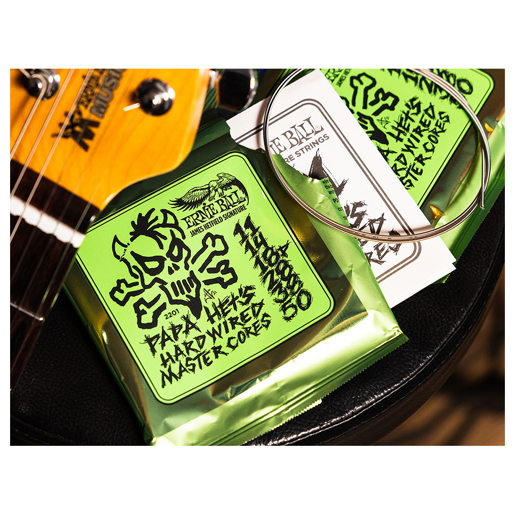 Electric Guitar Strings – Ernie Ball 2201 – James Hetfield Signature String Set – Papa Het’s Hardwired Master Cores – 11-50 4