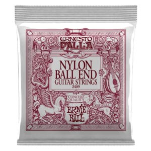 Classical Guitar Strings – Ernie Ball – Ernesto Palla 2409 – Black & Gold Nylon – Ball End 1