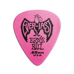Ernie Ball - Everlast Guitar Picks - Plectrums - .60mm - 12 Pack - Pink - P09179