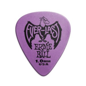 Ernie Ball - Everlast Guitar Picks - Plectrums - 1.0mm - 12 Pack - Purple - P09193