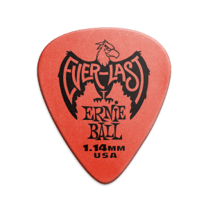 Ernie Ball - Everlast Guitar Picks - Plectrums - 1.14mm - 12 Pack - Red - P09194