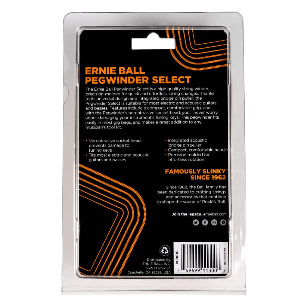 Ernie Ball – Peg Winder Select – Guitar String Winder – Black – 9610 4