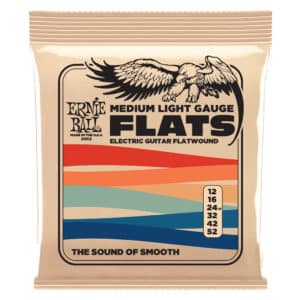 Electric Guitar Strings - Ernie Ball 2582 - Flats - Flatwound - Stainless Steel - Medium Light - 12-52