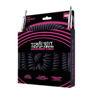 Ernie Ball – Instrument Cable – Coiled Ultraflex Cable – Straight/Straight – Black – 30ft – P06044 3