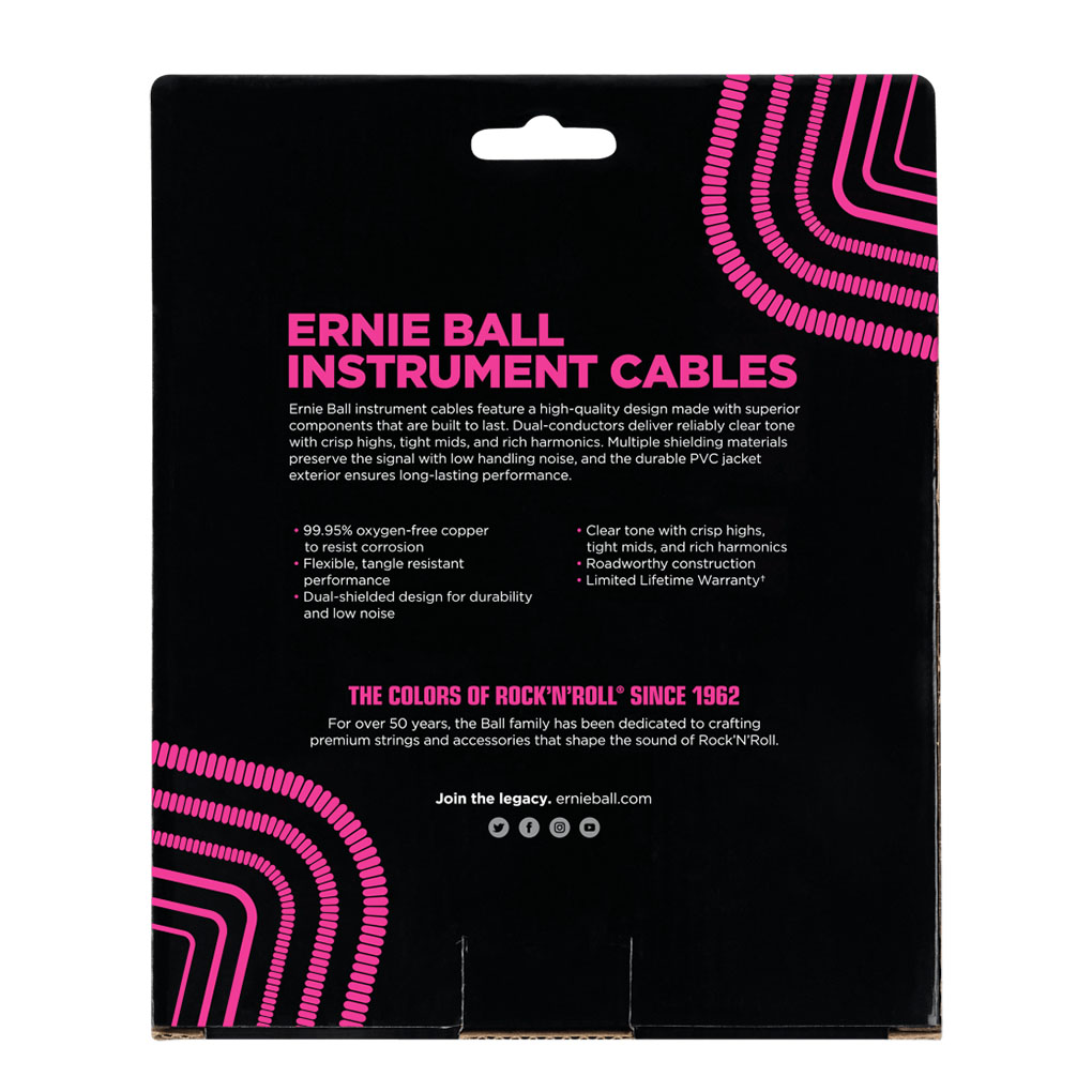 Ernie Ball – Instrument Cable – Coiled Ultraflex Cable – Straight/Straight – Black – 30ft – P06044 4