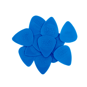 Ernie Ball - Nylon Guitar Picks - Plectrums - Thin - 0.53mm - Blue - 12 Pack - P09135