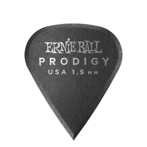 Ernie Ball - Prodigy Guitar Picks - Plectrums - 1.5mm - Black - Charcoal - Sharp - 6 Pack - P09335