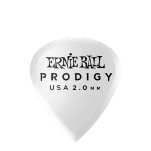 Ernie Ball - Prodigy Guitar Picks - Plectrums - 2.0mm - White - Mini - 6 Pack - P09203