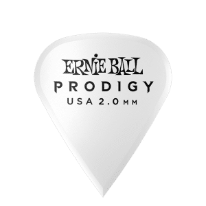 Ernie Ball - Prodigy Guitar Picks - Plectrums - 2.0mm - White - Sharp - 6 Pack - P09341