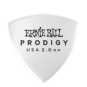 Ernie Ball - Prodigy Guitar Picks - Plectrums - 2.0mm - White - Shield - 6 Pack - P09337