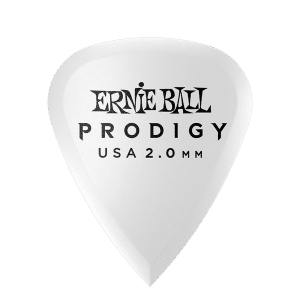 Ernie Ball - Prodigy Guitar Picks - Plectrums - 2.0mm - White - Standard - 6 Pack - P09202