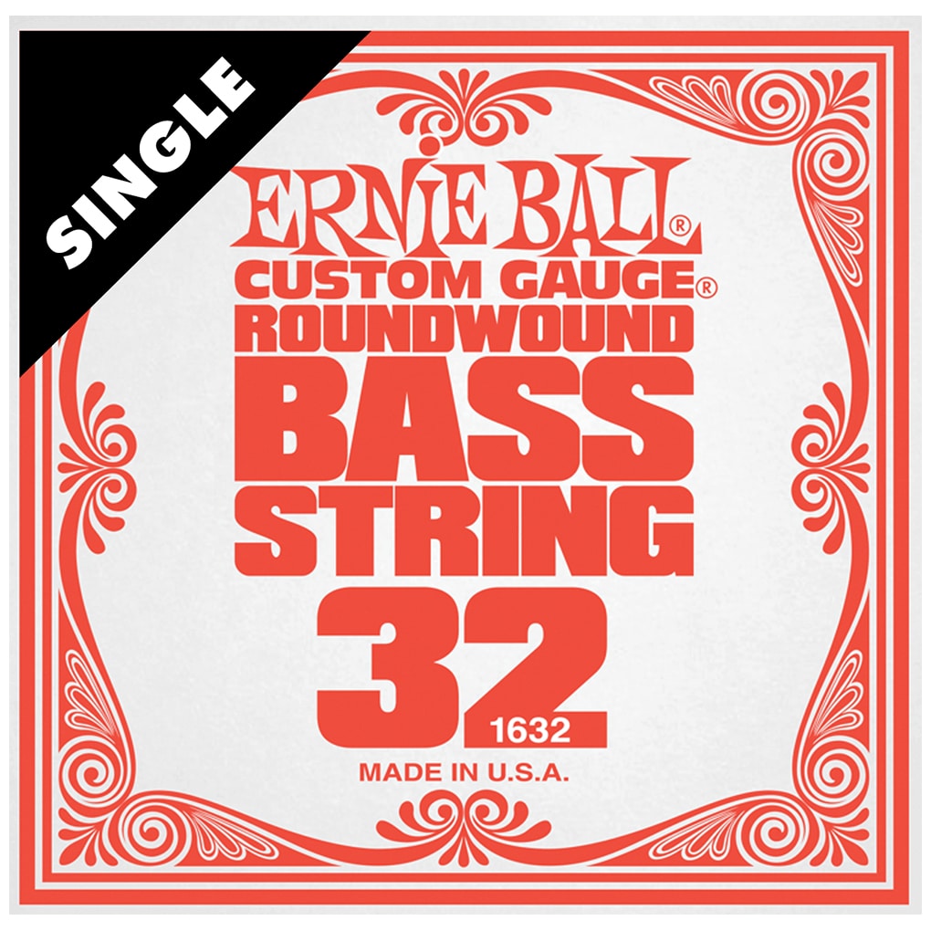 Electric Bass Guitar Single String – Ernie Ball Custom Gauge 32 – Nickel Wound – 1632 –