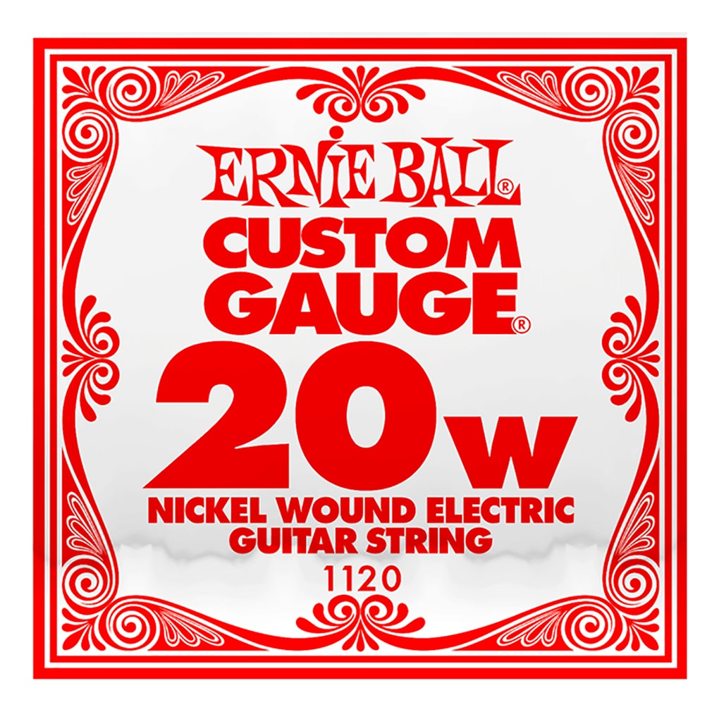 Electric Guitar Single String – Ernie Ball Custom Gauge 20W – 1120 – Nickel Wound – Ball End –